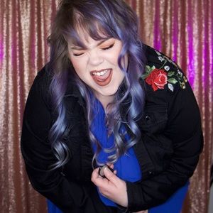 Denim Jacket with Floral Embroidery